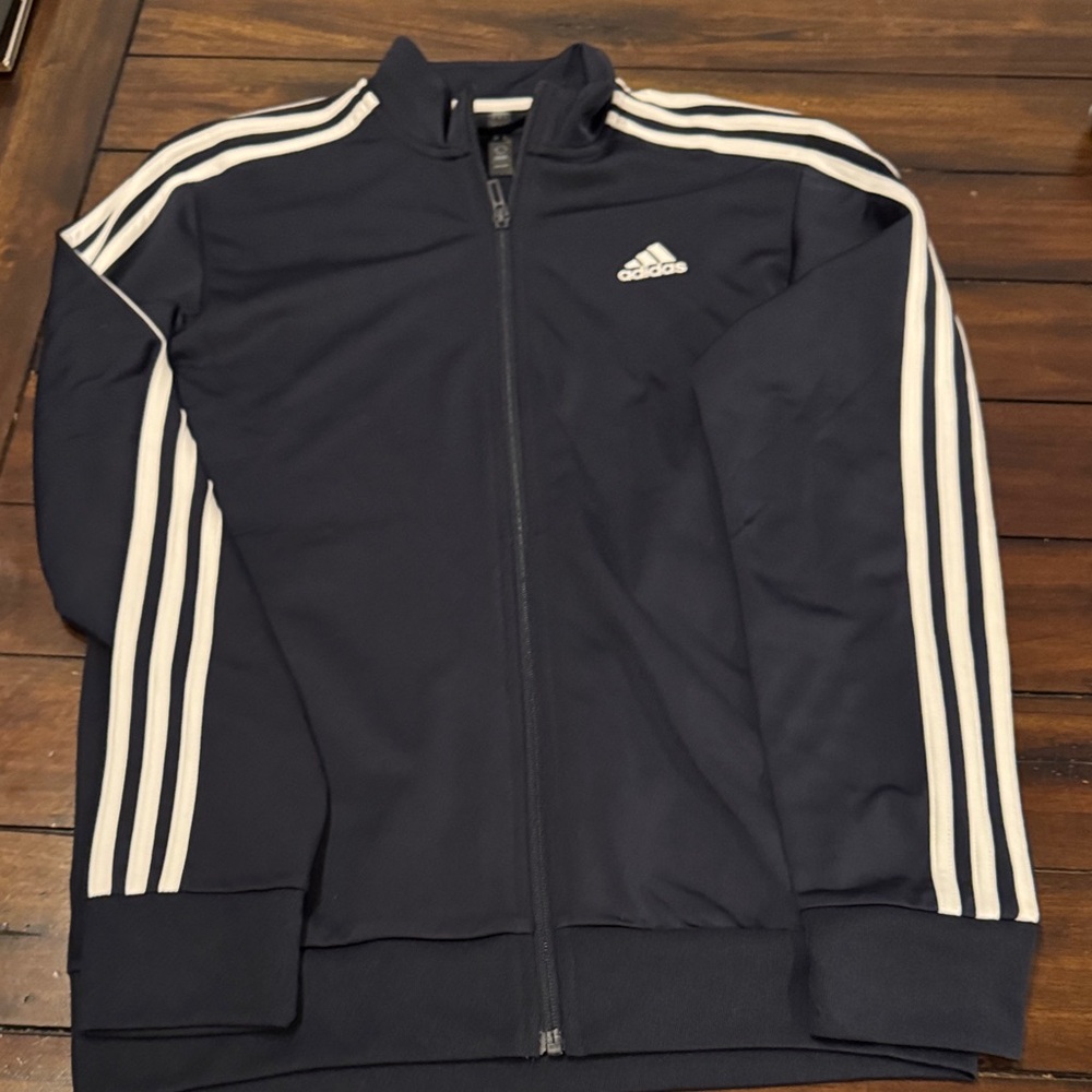 Adidas Men's Dark Blue Zip-Up Jacket